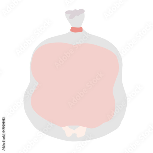 Chicken Meat Flat Illustration 