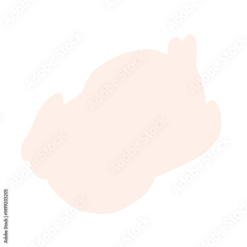 Chicken Meat Flat Illustration 