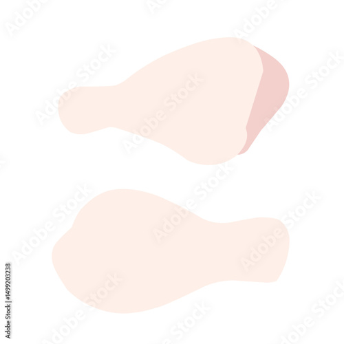 Chicken Meat Flat Illustration 