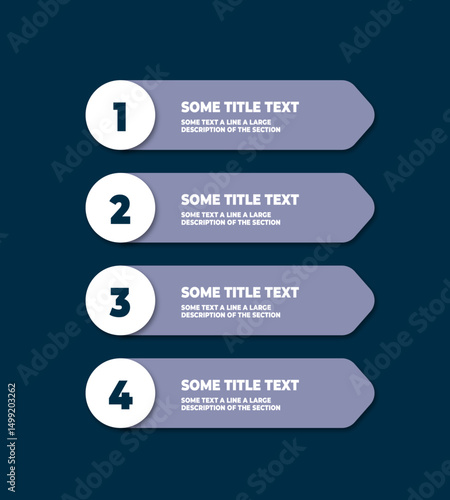 vector template for your infographics in a dark blue color option on a blue background