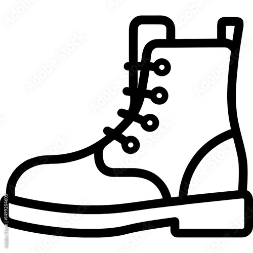 Clean outline icon of boots for universal use
