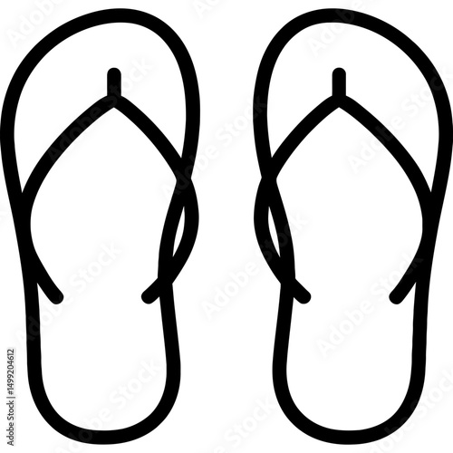 Clean and modern flip-flops icon