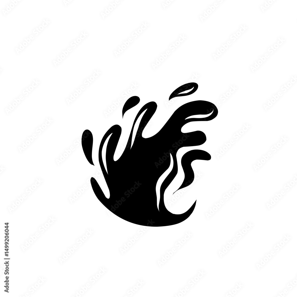 Obraz premium black splash illustration