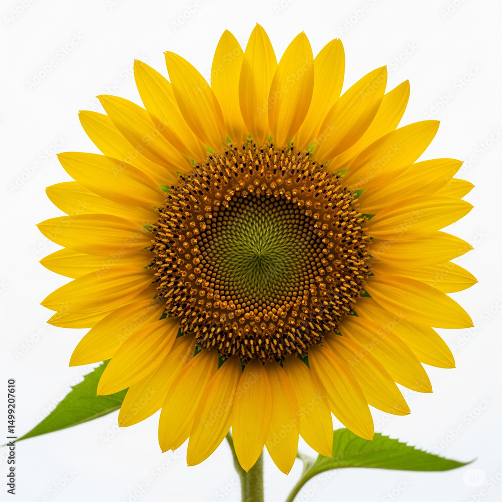 Fototapeta premium sunflower on white background