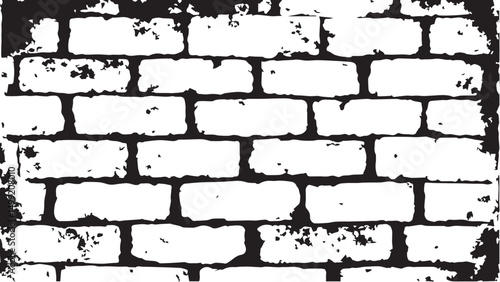 Vector distressed overlay brick wall old texture. Grunge abstract background. Brickwork grunge abstract background design.