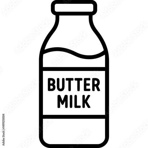 Minimalist Buttermilk Bottle Icon