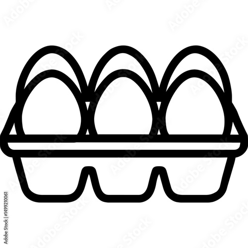 Minimal vector egg carton icon design