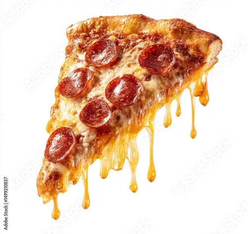 Close-up of a dripping pizz...