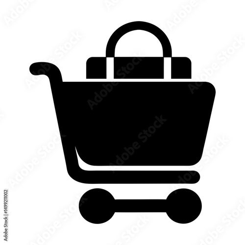cart stash icon fill mini silhouette
