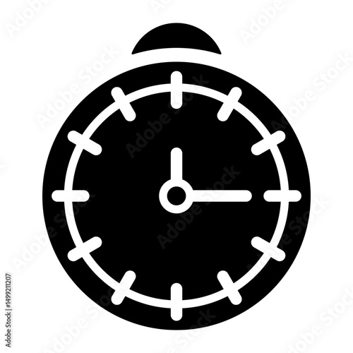 clock icon modern flat silhouette
