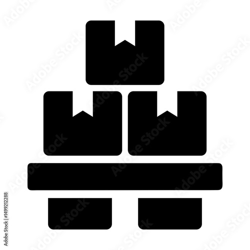 pallet icon flat minimalist silhouette

