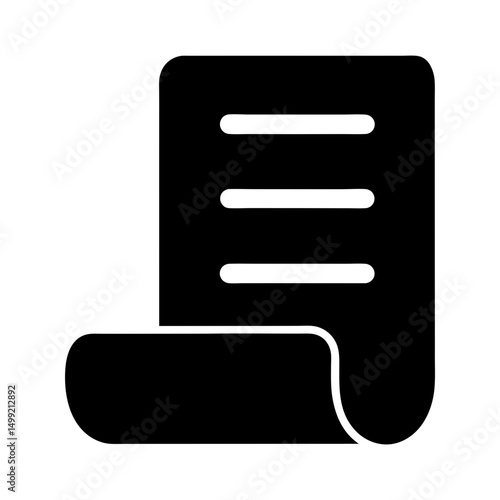invoice document icon silhouette simple

