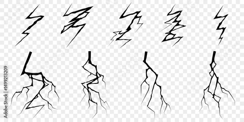 Realistic lightning background with lightning explosion vector illustration.