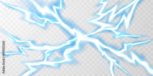 lightning light effect background realistic flash with lightning electric explosion vector illustration