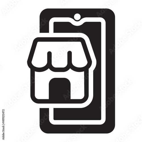 shop glyph icon