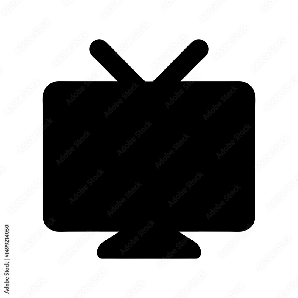 television icon minimal flat silhouette
television icon minimal flat silhouette