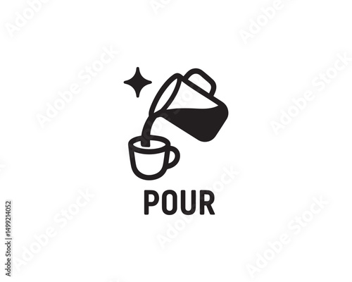 Pour icon vector design illustration