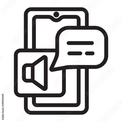 electronic reader line icon
