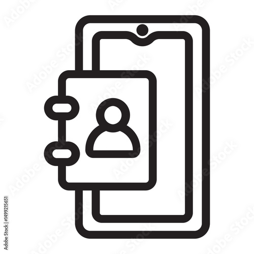 contact book line icon