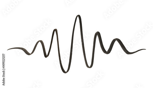 Black liquid eyeliner strokes stroke isolated on white background. Cosmetic eye pencil product texture swatch.