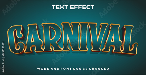 Carnival editable text effect