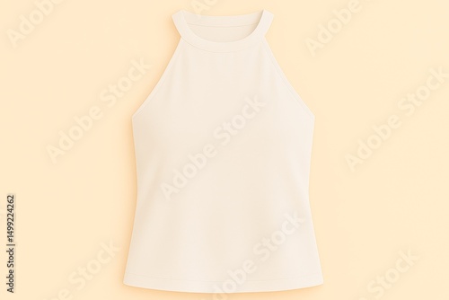 White halter neck top mockup