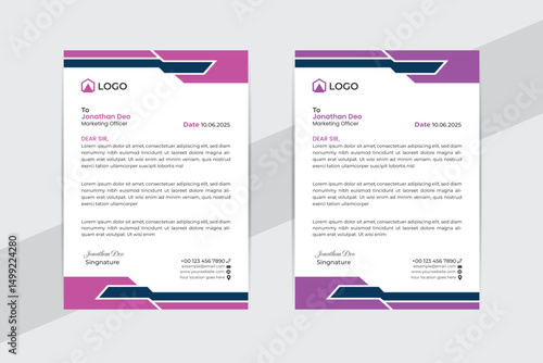 Modern Corporate Business Letterhead Template vector design	
