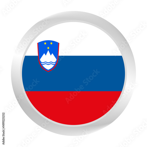 Flag of Slovenia. Circle flag icon logo. Round flag. Flag icon. Standard color. Digital illustration. Vector illustration. Free Download Flag of Slovenia. Circle flag icon logo. Round flag. Flag icon. Standard color. Digital illustration. Vector illustration. - GFXLoad