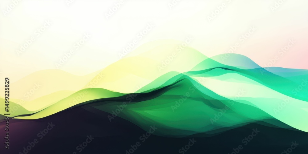 Obraz premium abstract background with abstract software patterns, soft green and black hues, clean and dynamic tech composition
