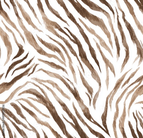 Abstract zebra pattern design in browns and creams.