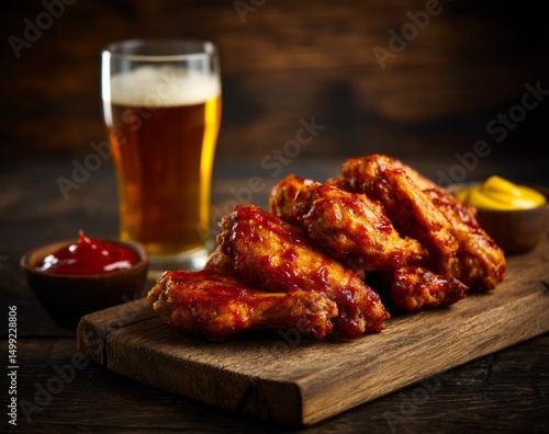 Crispy, glazed chicken wing...