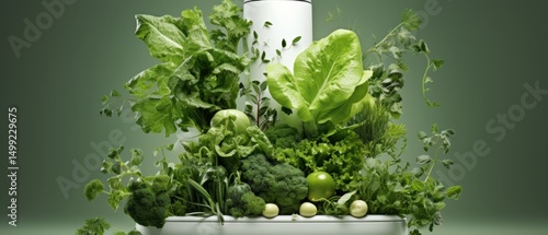 Zielona eksplozja świeżych warzyw