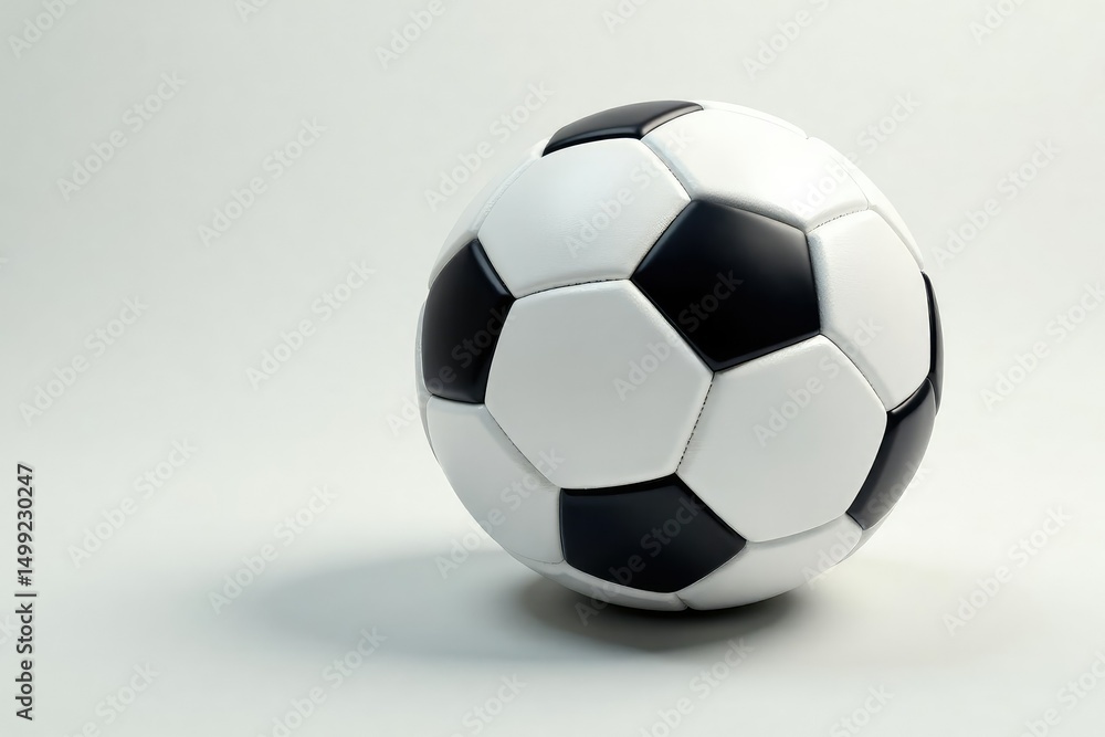 Fototapeta premium New pristine white football on seamless white , score, gameday