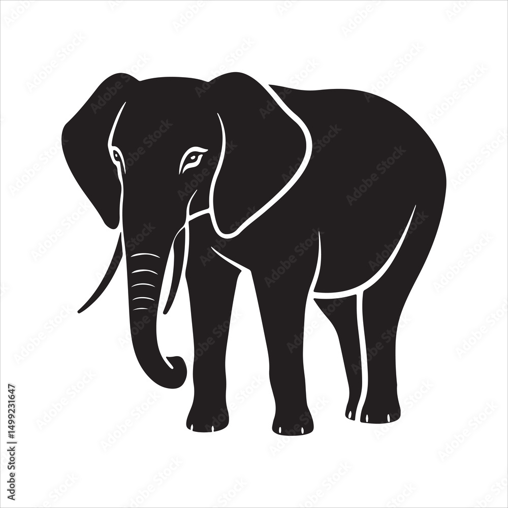 Obraz premium Jumbo elephant silhouette vector