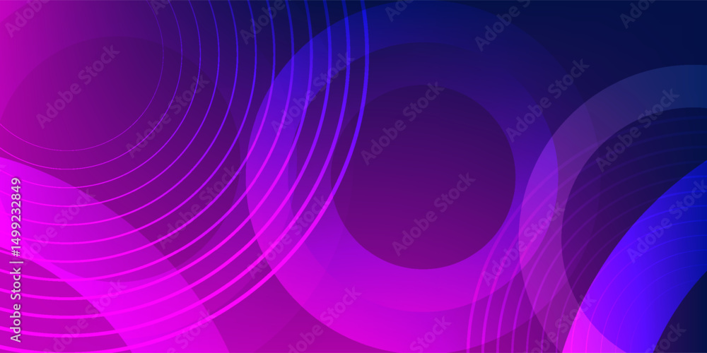 Obraz premium Modern purple background with circle and circle line elements. Vector illustration