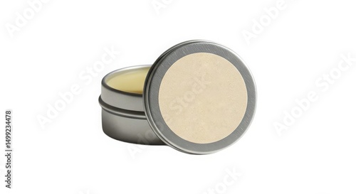 Metal tin with beige label and yellow ointment