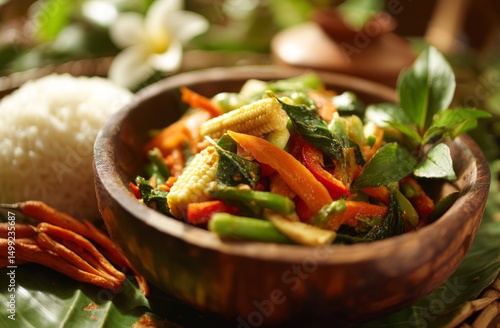 Vibrant vegetable stir-fry ...