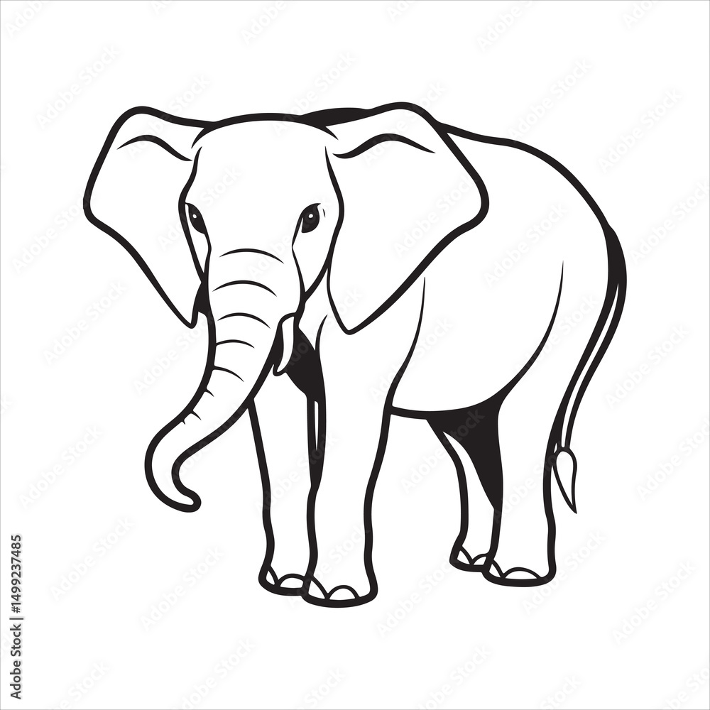 Obraz premium Jumbo elephant silhouette vector