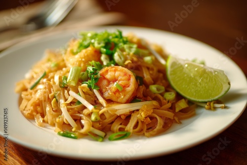 A plate of delicious pad th...