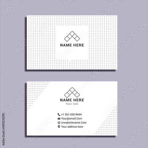 modern professional business card template design with geometric patterns