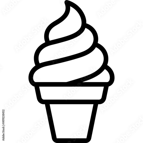 Minimalist soft serve swirl icon