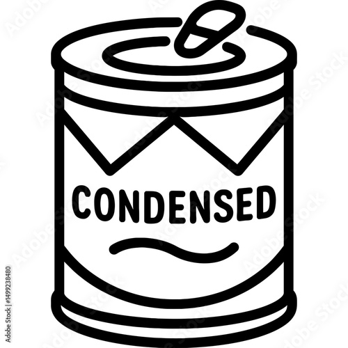 Minimalist condensed milk can icon