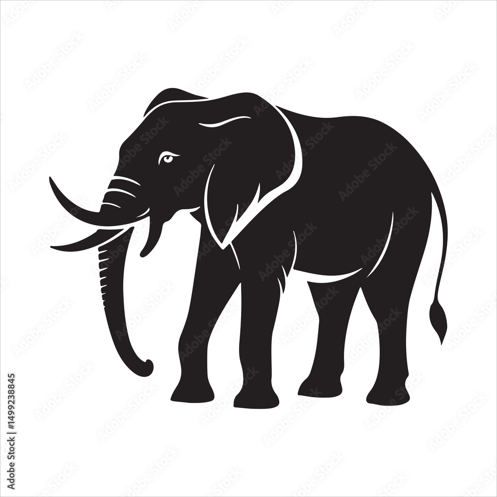 Obraz premium Jumbo elephant silhouette vector