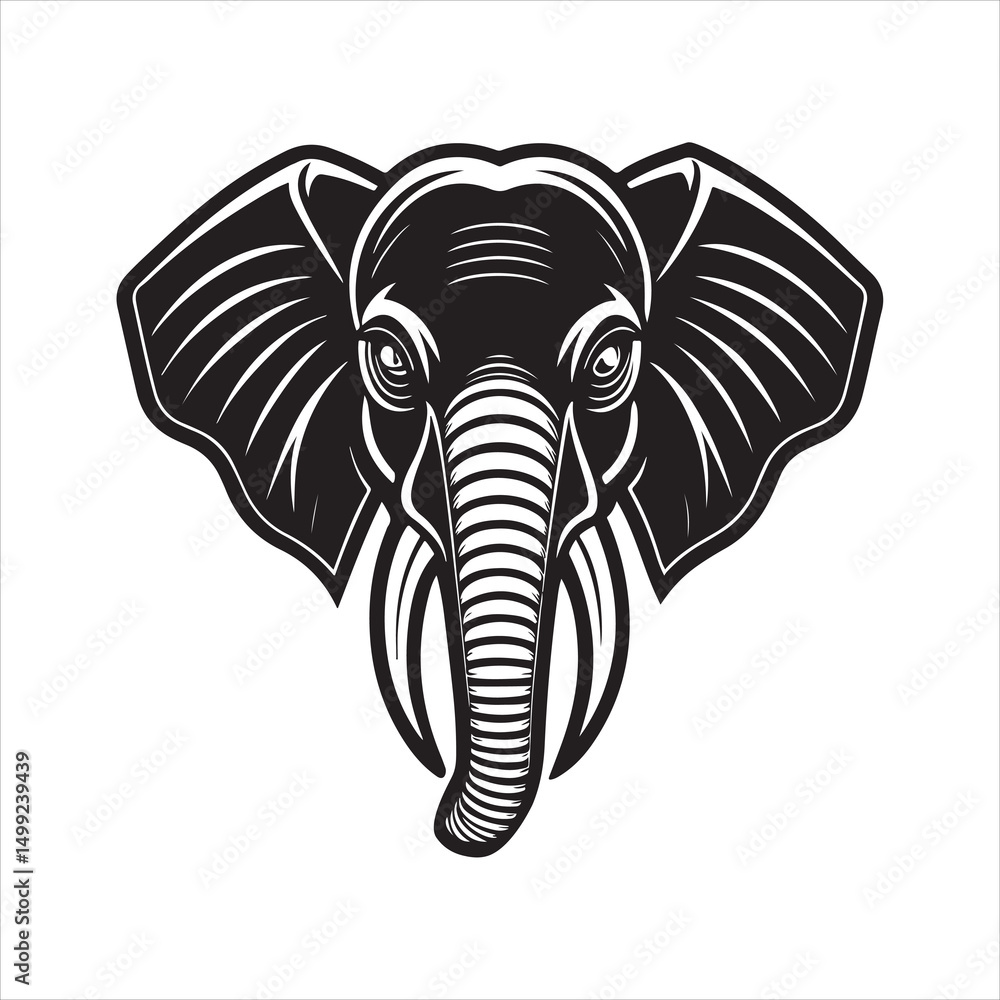 Jumbo elephant silhouette vector Jumbo elephant silhouette vector