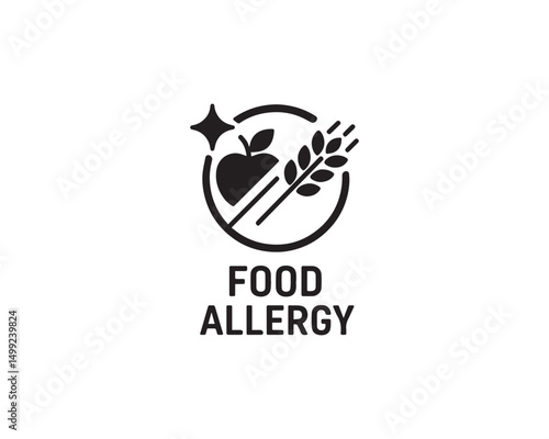 Food Allergy icon vector design illustration.