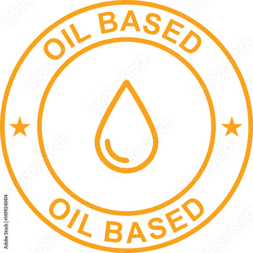 Oil Based Vector Label – Skincare, Cosmetic, Nourishing Formula, Product Badge Design