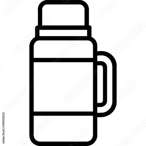 Minimalist thermos bottle outline icon