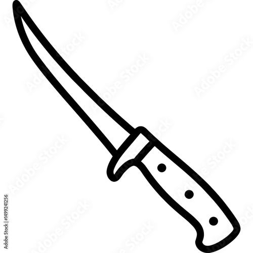Minimal Vector Fillet Knife Design