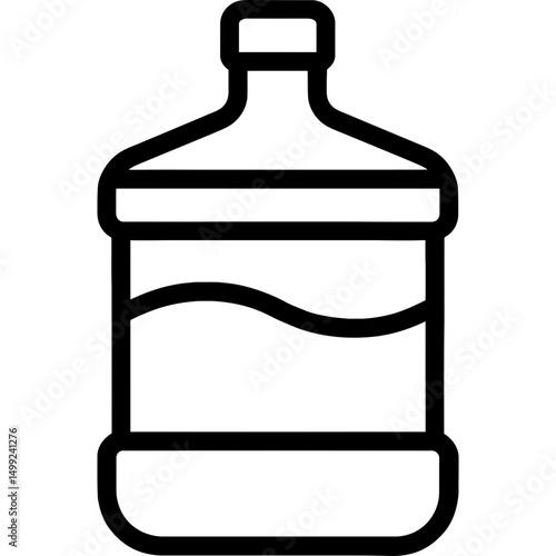 Minimalist water cooler jug icon
