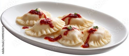 Ravioli with tomato sauce s...